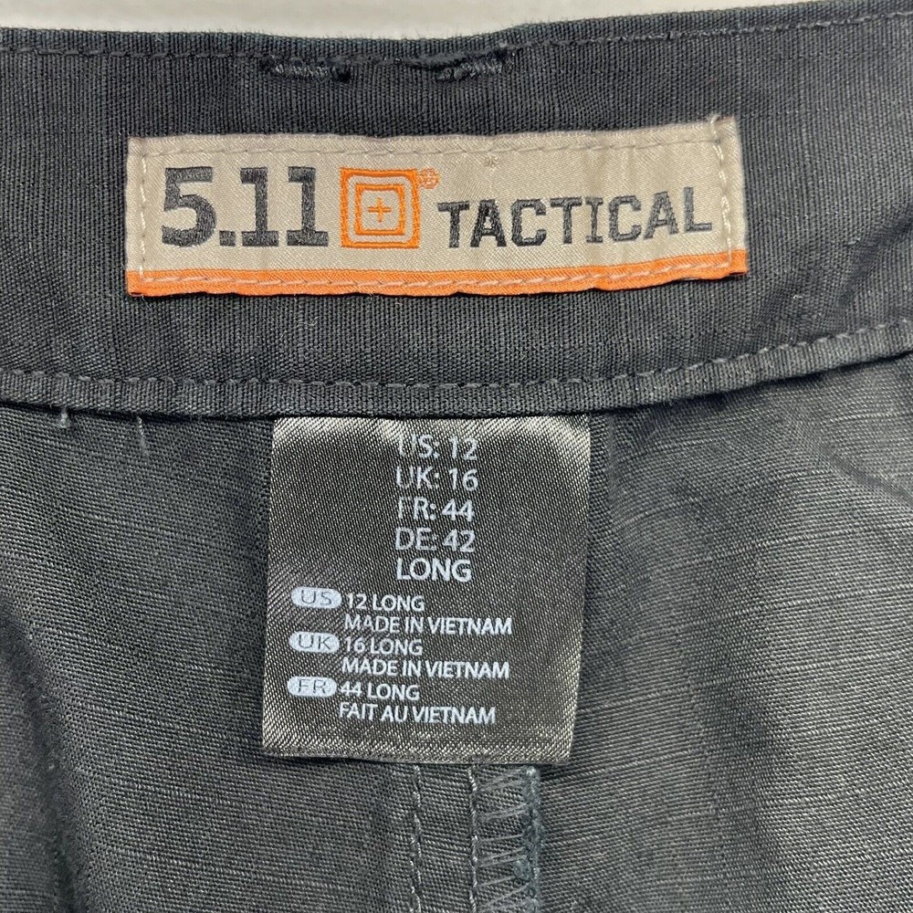 5.11 Tactical Utility Pants Women’s Size 12 Black Cargo - Picture 2 of 15